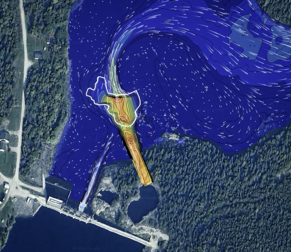 Schéma d'un barrage et de l'eau